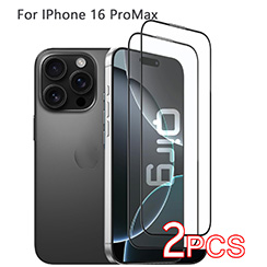 Qirg 2 Pack iPhone 16 Pro Max Screen Protector [9H+ Aerospace Tempered Glass＆ One-Step Installation] Full Coverage Fit Bubble Free Top-Notch Protection