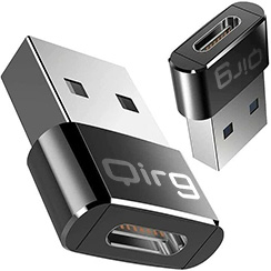 USB A male to USB type C Charger Adapter Cables (1 Pack，Black)