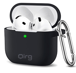 Qirg Compatible with AirPods 4 Case, Soft Silicone Full Protective Case Cover for Apple AirPods 4 Cases with Keychain,Compatible with AirPods 4th Generation Case Accessories for Women Men, Blue