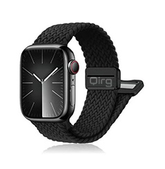 Magnetic Braided Stretchy Loop - Compatible with Apple Watch Band 42mm 46mm 40mm 41mm 44mm 45mm 38mm Ultra/2 49mm Women Men,Elastic Woven Fabric Nylon Strap for iWatch Ultra Series 10 9 8 7 6 5 4 3 SE