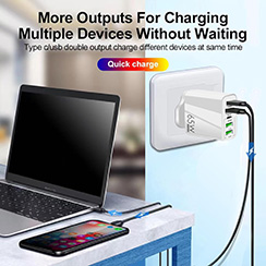 Qirg UK USB Charger Block 20W, 6.6A 2 USB C 3 USB A Ports Plug for England Ireland Scotland British Irish London Hong Kong Type G Adapter