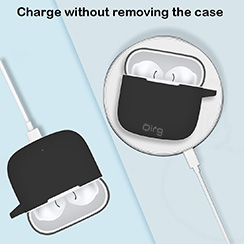 Qirg Case for Huawei Freebuds SE 3 / Se 2 Gen Protective Silicone Case with Keychain Cover (Black)