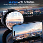 Qirg Camera Lens Protector for iPhone 16 Pro/iPhone 16 Pro Max , HD Tempered Metal Glass Camera Screen Protector Cover Film Accessories-Black