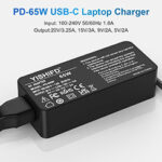 65W 45W USB C Charger for Lenovo ThinkPad Yoga HP Chromebook Power Supply for Dell Latitude XPS Huawei Laptop PC Type C Charger Adapter for MacBook Pro Air Asus Acer Samsung Google