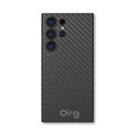Qirg Carbon Fiber Texture Ultra Light Ultra Thin Protective Case Cover for Samsung Galaxy S24 Ultra (Black)