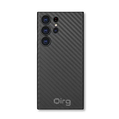 Qirg Carbon Fiber Texture Ultra Light Ultra Thin Protective Case Cover for Samsung Galaxy S24 Ultra (Black)