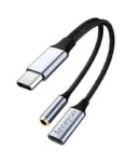 USB Type-C to 3.5mm headphone and charger adapter compatible with iPhone 16 15,Galaxy S25 S24 S23 S22&Other Type-c Phone