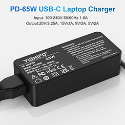 65W 45W USB C Charger for Lenovo ThinkPad Yoga HP Chromebook Power Supply for Dell Latitude XPS Huawei Laptop PC Type C Charger Adapter for MacBook Pro Air Asus Acer Samsung Google
