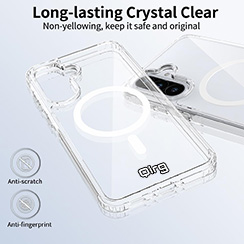 Qirg for Samsung Galaxy A36/A56 Case Clear [Not Yellowing] [Anti-Drop and Shockproof] [Compatible with MagSafe Magnetic] Slim Phone Cover for Samsung A36/A56 5G (Clear)