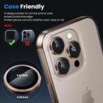 Camera Lens Protector for iPhone 16 Pro/iPhone 16 Pro Max , HD Tempered Metal Glass Camera Screen Protector Cover Film Accessories-Bronze