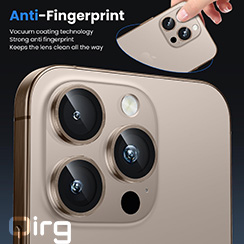 Qirg Camera Lens Protector for iPhone 16 Pro/iPhone 16 Pro Max , HD Tempered Metal Glass Camera Screen Protector Cover Film Accessories-Bronze