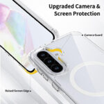 Qirg for Samsung Galaxy A36/A56 Case Clear [Not Yellowing] [Anti-Drop and Shockproof] [Compatible with MagSafe Magnetic] Slim Phone Cover for Samsung A36/A56 5G (Clear)