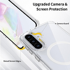 Qirg for Samsung Galaxy A36/A56 Case Clear [Not Yellowing] [Anti-Drop and Shockproof] [Compatible with MagSafe Magnetic] Slim Phone Cover for Samsung A36/A56 5G (Clear)