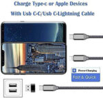 USB A male to USB type C Charger Adapter Cables (1 Pack，Black)