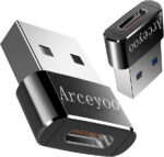 USB A male to USB type C Charger Adapter Cables (1 Pack，Black)