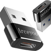 USB A male to USB type C Charger Adapter Cables (1 Pack,Black)