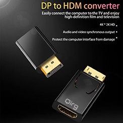 2Pcs DisplayPort to HDMI-Compatible Adapter Converter 4K Display Port Male DP to HDMI Female HD TV Cable Adapter Video Audio for PC TV Projector