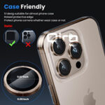 Qirg Camera Lens Protector for iPhone 16 Pro/iPhone 16 Pro Max , HD Tempered Metal Glass Camera Screen Protector Cover Film Accessories-Bronze