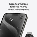 Qirg 2 Pack iPhone 16 Pro Max Screen Protector [9H+ Aerospace Tempered Glass＆ One-Step Installation] Full Coverage Fit Bubble Free Top-Notch Protection