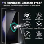 2 Pack Privacy Screen Protector for Samsung Galaxy S24 Ultra,Support Fingerprint Unlock High hardness Tempered Glass Film,Anti-Scratch Case Friendly