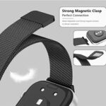Metal Bands for Huawei Watch Fit 3/Fit 4 Strap(Not for Watch Fit/Fit2), Adjustable Stainless Steel Strap with Magnetic Buckle for Huawei Watch Fit3/Fit 4-Black