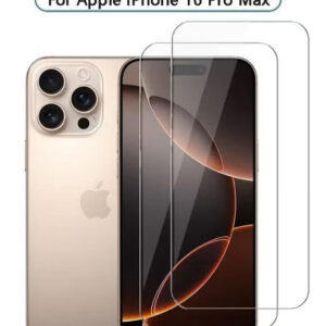 2 Pack iPhone 16 Pro Max Screen Protector [9H+ Aerospace Tempered Glass＆ One-Step Installation] Full Coverage Fit Bubble Free Top-Notch Protection