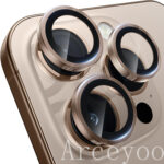 Camera Lens Protector for iPhone 16 Pro/iPhone 16 Pro Max , HD Tempered Metal Glass Camera Screen Protector Cover Film Accessories-Bronze