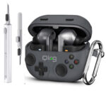 Game Cases for Samsung Galaxy Buds 3 Case & Galaxy Buds 3 Pro Case, Soft Silicone Game Player Design with 3D Button Cases Cover for Samsung Buds Pro 3 with Cleaner Kit - Dark Gray (Copy)