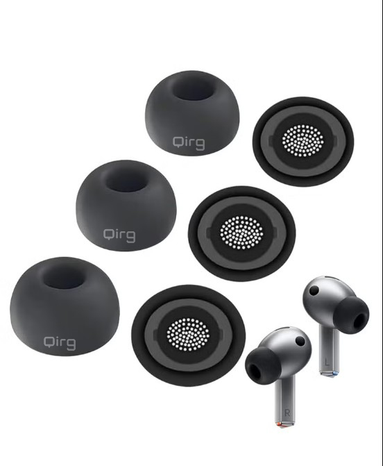 Ear Tips for Samsung Galaxy Buds Pro 3 - Silicone Earbuds for Samsung Buds Pro 3, Compatible with Samsung Galaxy Buds Pro Replacement Accessories, L/M/S (3 Pairs) Black