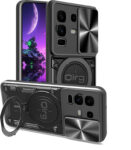 Armor Case for Infinix Note 50 S, Lens Push Window, Military Grade Shockproof Protective Cover with Kickstand for Infinix Note 50 S-Black