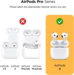Drop Protection Cover for AirPods 4 Case,Support Wireless Charging, with Magnetic Lid Lock, Hybrid Case- Grey(With cleaning tools)