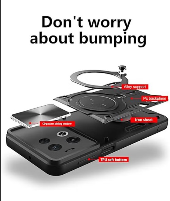 Compatible with Infinix GT20 Pro 5G Case.with Slide Camera Lens Cover Compatible with Infinix GT20 Pro 5G Case (Black)