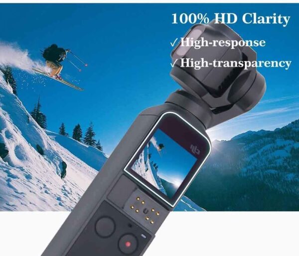 2 Pack Screen Protector DJI Osmo Pocket 3, Osmo Pocket 3 Lens Protector for DJI Osmo Pocket 3 Accessories with Tempered Glass LCD Display Film, Ultra HD, 9H Hardness, Scratch Resistant