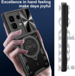 Armor Case for Infinix Note 50 S, Lens Push Window, Military Grade Shockproof Protective Cover with Kickstand for Infinix Note 50 S-Black