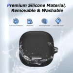 Soft Silicone Shockproof Protective Case Skin for Soundcore Liberty 4 NC Wireless Earbuds (Black)