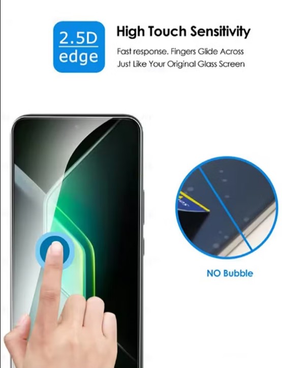 2 Pack Infinix GT 30 Pro Screen Protector Tempered Galss,High Clear [Bubble Free] Screen Tempered Glass Protective Film for Infinix GT 30 Pro