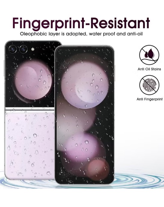 4 in 1 Screen Protector for Samsung Galaxy Z Flip 7, Inside TPU Hydrogel Film+Lens Film+ Front/Back HD Clarity Screen Protector for Samsung Galaxy Z Flip 7-6.9", Touch Sensitive, HD-Ultra Thin Soft TPU