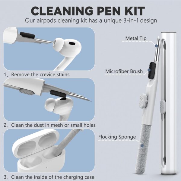 Drop Protection Cover for AirPods 4 Case,Support Wireless Charging, with Magnetic Lid Lock, Hybrid Case- Grey(With cleaning tools)