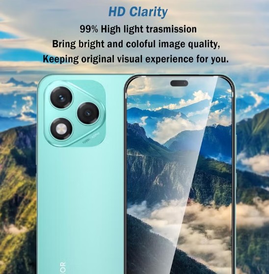 2 Pack Compatible with Honor 400 lite Screen Protector,Full Coverage 9H Tempered Glass Film,HD Clear Scratch Resistant,Bubble-Free for Honor 400 lite Screen Protector