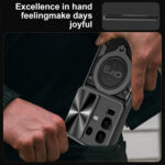 Armor Case for Infinix Note 50 S, Lens Push Window, Military Grade Shockproof Protective Cover with Kickstand for Infinix Note 50 S-Black