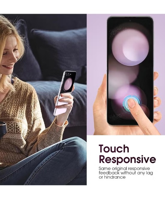 4 in 1 Screen Protector for Samsung Galaxy Z Flip 7, Inside TPU Hydrogel Film+Lens Film+ Front/Back HD Clarity Screen Protector for Samsung Galaxy Z Flip 7-6.9", Touch Sensitive, HD-Ultra Thin Soft TPU