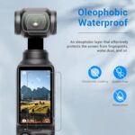 2 Pack Screen Protector DJI Osmo Pocket 3, Osmo Pocket 3 Lens Protector for DJI Osmo Pocket 3 Accessories with Tempered Glass LCD Display Film, Ultra HD, 9H Hardness, Scratch Resistant