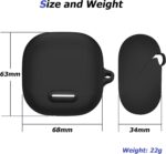 Soft Silicone Shockproof Protective Case Skin for Soundcore Liberty 4 NC Wireless Earbuds (Black)