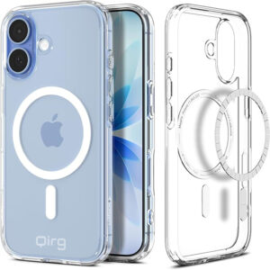 Magnetic Case for iPhone 17 6.1-Inch Compatible with MagSafe, Shockproof Phone Bumper Cover, Anti-Scratch Clear Back (Clear)