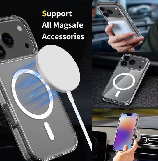 Cear MagSafe Case for iPhone 17 Pro, [Non-Yellowing][Reinforced Corners] Wireless Charging Shockproof Bumper Protective Phone Case