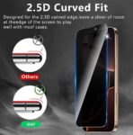 1 Pack iPhone 17 Pro Max Privacy Screen Protector, High hardness Tempered Glass Film,Anti-Scratch Case Friendly