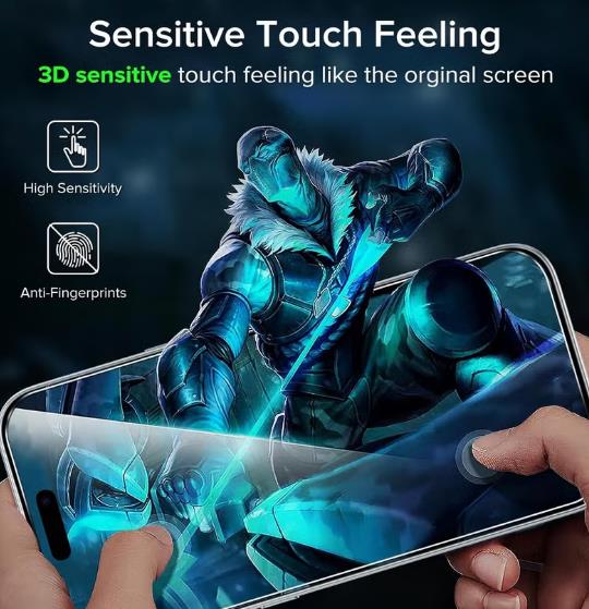 2 Pack Screen Protector for iPhone 17 Pro Max + 2 Pack Camera Lens Protector ,Case Friendly Tempered Glass Film,[9H Hardness] - HD