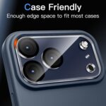 Camera Lens Protector for iPhone 17 Pro Max 6.9-Inch, 9H Tempered Glass, Anti-Scratch, Case Friendly, Does Not Affect Night Shots, HD Clear, 1-Pack (Clear)