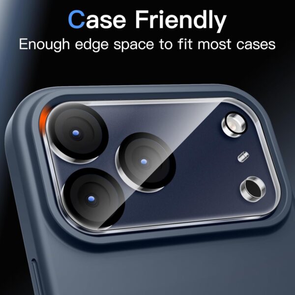 Camera Lens Protector for iPhone 17 Pro Max 6.9-Inch, 9H Tempered Glass, Anti-Scratch, Case Friendly, Does Not Affect Night Shots, HD Clear, 1-Pack (Clear)