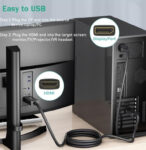 DisplayPort to HDMI Cable 6ft, (1.8m) 4K DP to HDMI Cable Adapter, One-Way DP 1.2 to HDMI 1.4 Cable, Compatible with PC TV Monitor Projector Laptop Dell HP etc